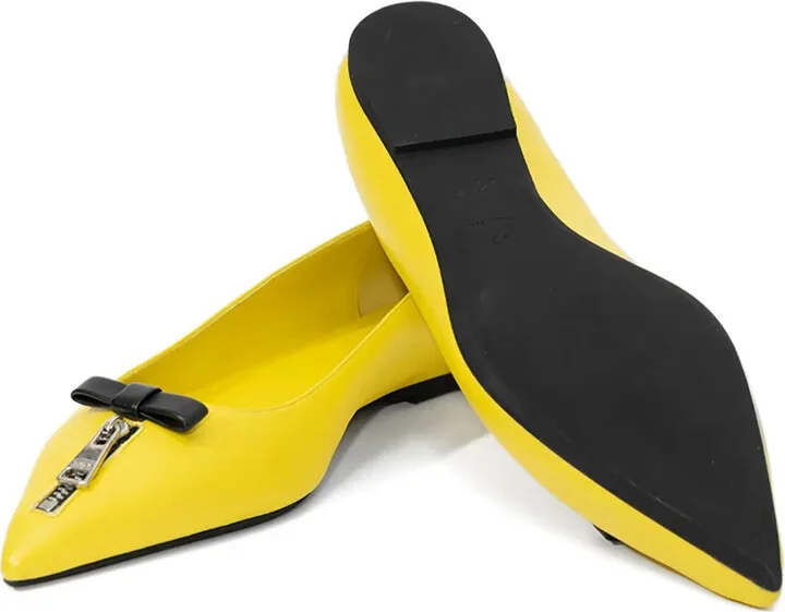 Zip-Detail Ballet Flats - Image 3