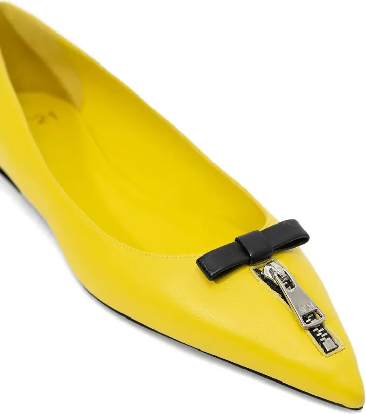 Zip-Detail Ballet Flats - Image 4