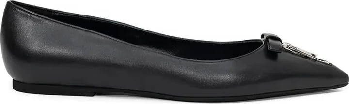 Zip-Detail Ballet Flats