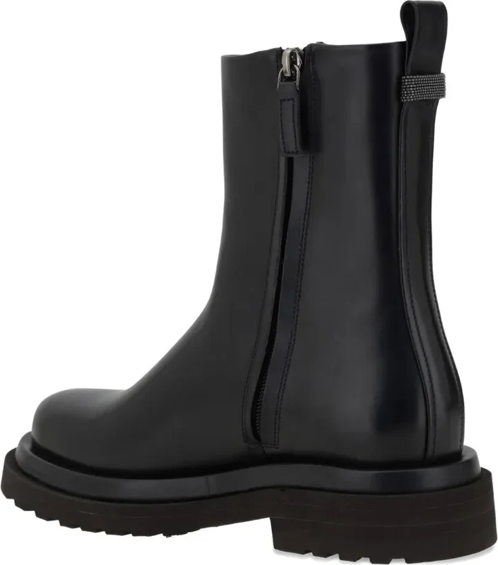 Zip-Detail Block-Heel Boots - Image 3