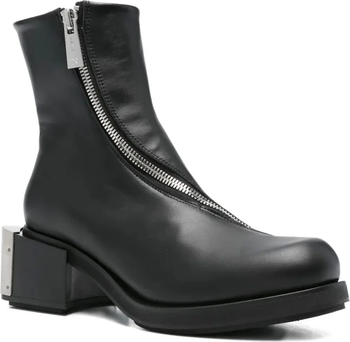 Zip-Detail Block-Heel Boots - Image 2