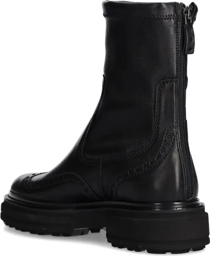 Zip-Detail Brogue Ankle Boots - Image 2