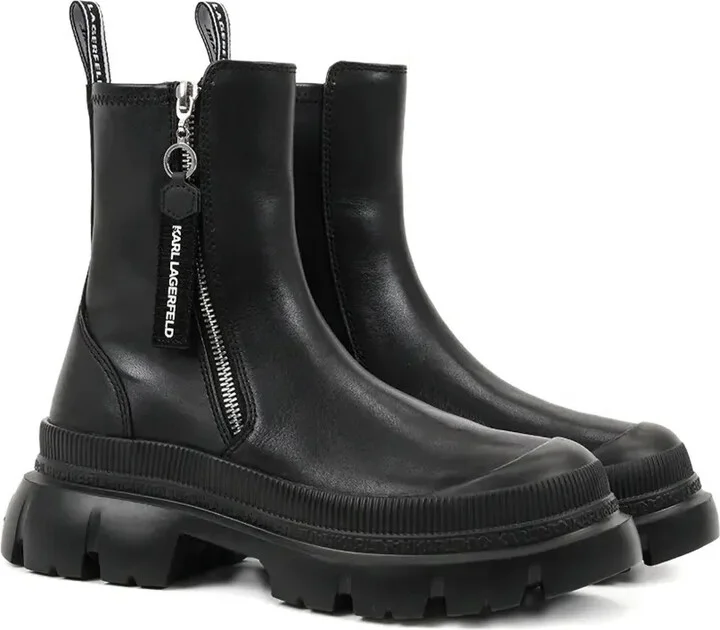 Zip-Detail Chunky Sole Boots - Image 2