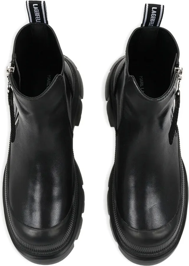 Zip-Detail Chunky Sole Boots - Image 4