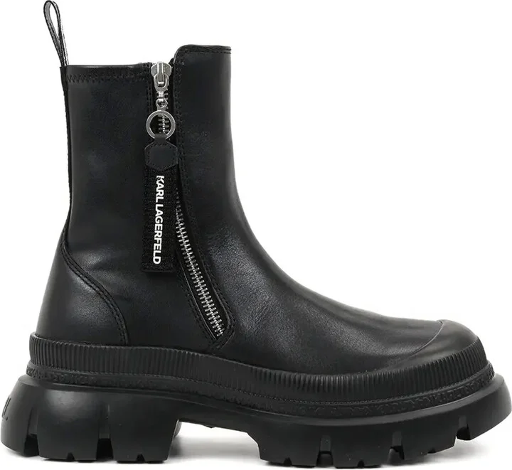 Zip-Detail Chunky Sole Boots