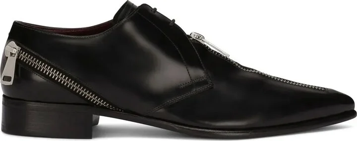 zip-detail Derby shoes