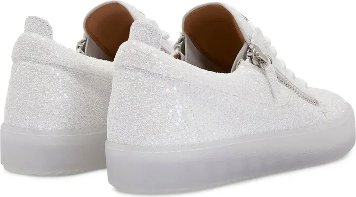 Zip-Detail Glitter Sneakers - Image 3