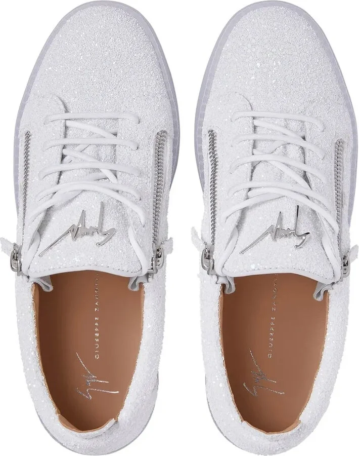 Zip-Detail Glitter Sneakers - Image 4