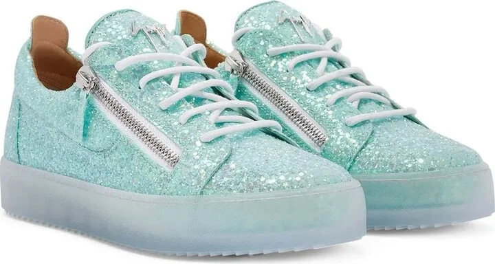 Zip-Detail Glitter Trainers - Image 2