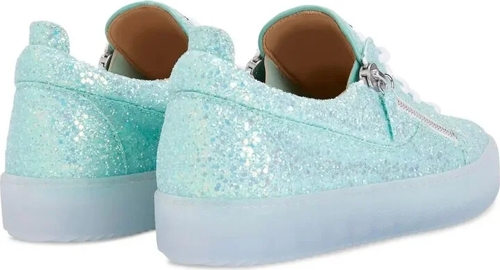 Zip-Detail Glitter Trainers - Image 3