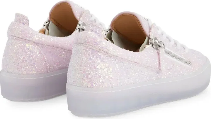 Zip-Detail Glitter Trainers - Image 3