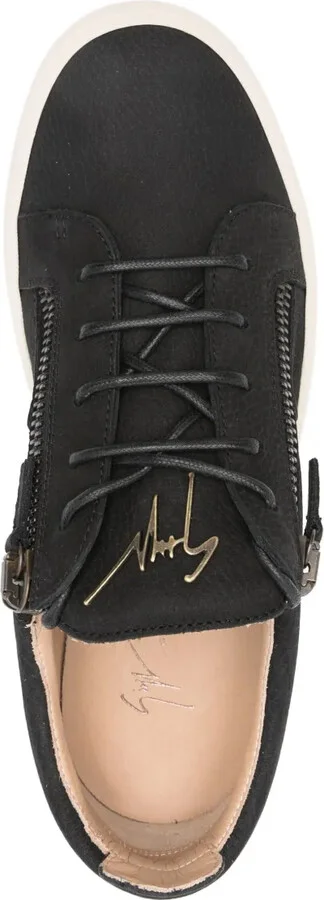 Zip-Detail Lace-Up Sneakers - Image 4