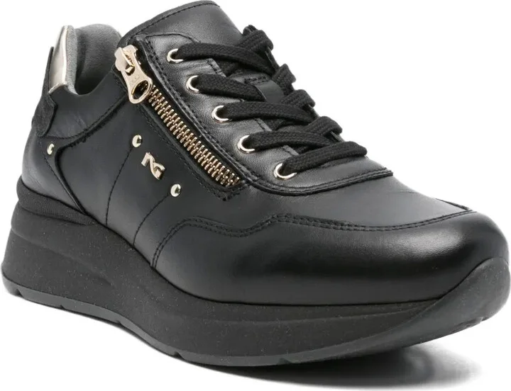 Zip-Detail Lace-Up Sneakers - Image 2