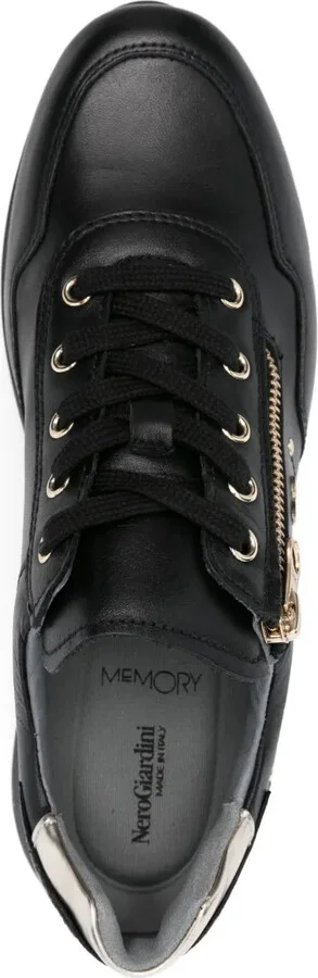 Zip-Detail Lace-Up Sneakers - Image 4