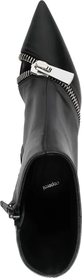 Zip-Detail Leather Ankle Boots - Image 4