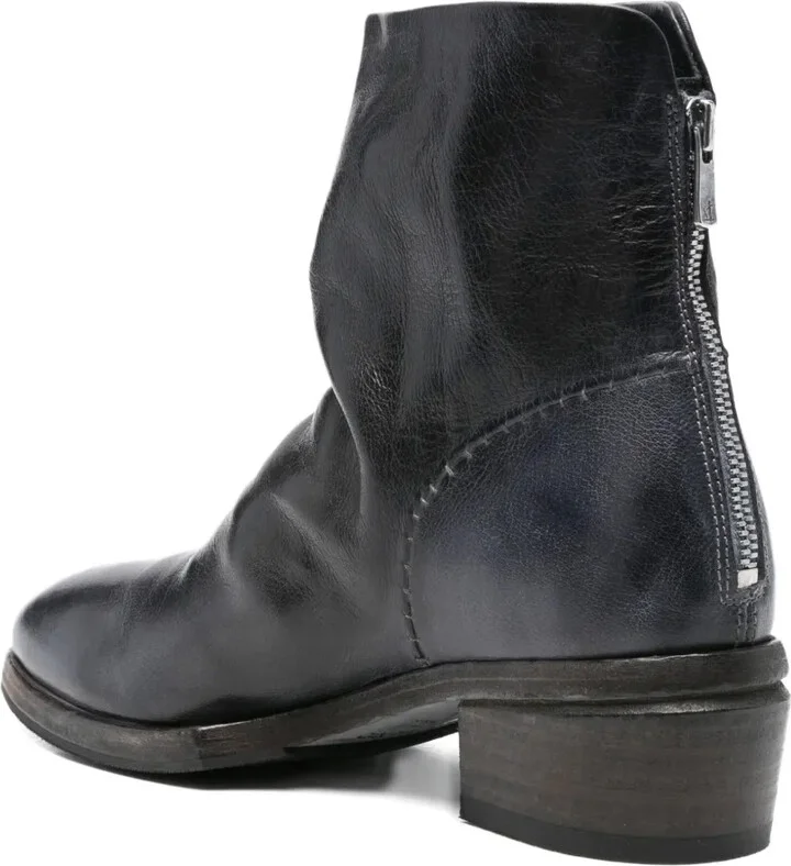 Zip-Detail Leather Boots - Image 3