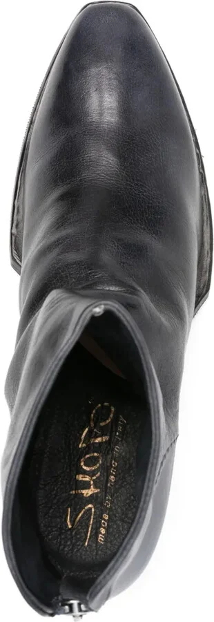 Zip-Detail Leather Boots - Image 4