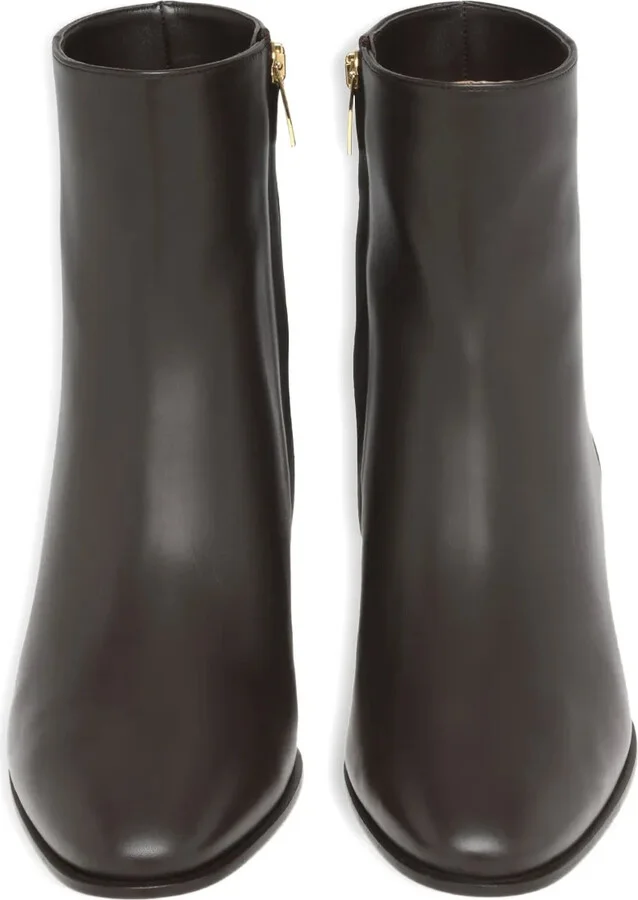 Zip-Detail Leather Boots - Image 4