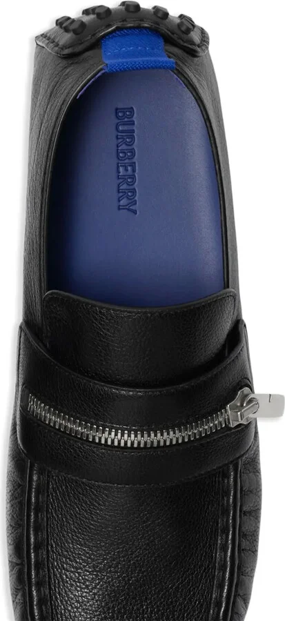 Zip-Detail Leather Loafers - Image 2