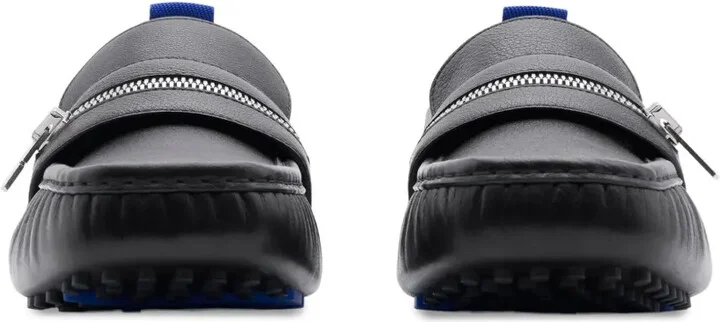 Zip-Detail Leather Loafers - Image 3
