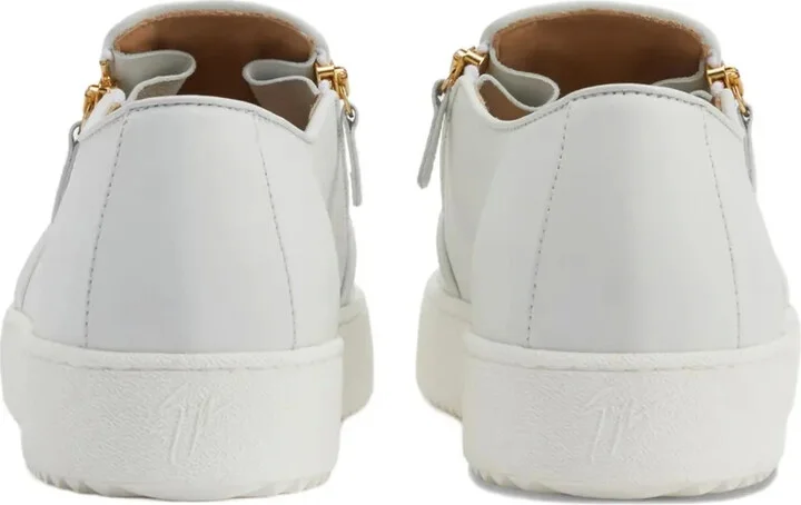 Zip-Detail Leather Slip-Ons - Image 2