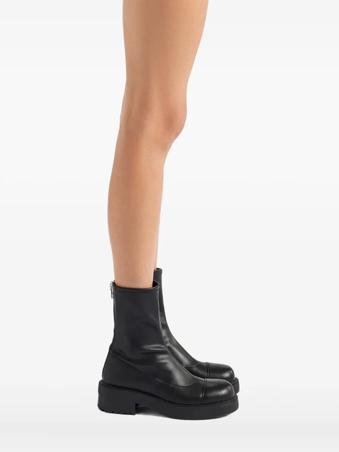 Zip-Detail Platform Boots - Image 4