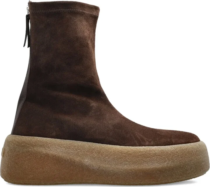 Zip-Detail Platform Boots
