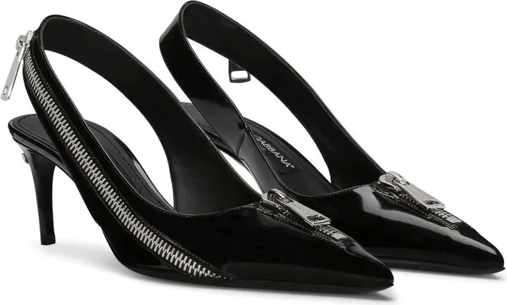 Zip-Detail Pointed Pumps - Image 2