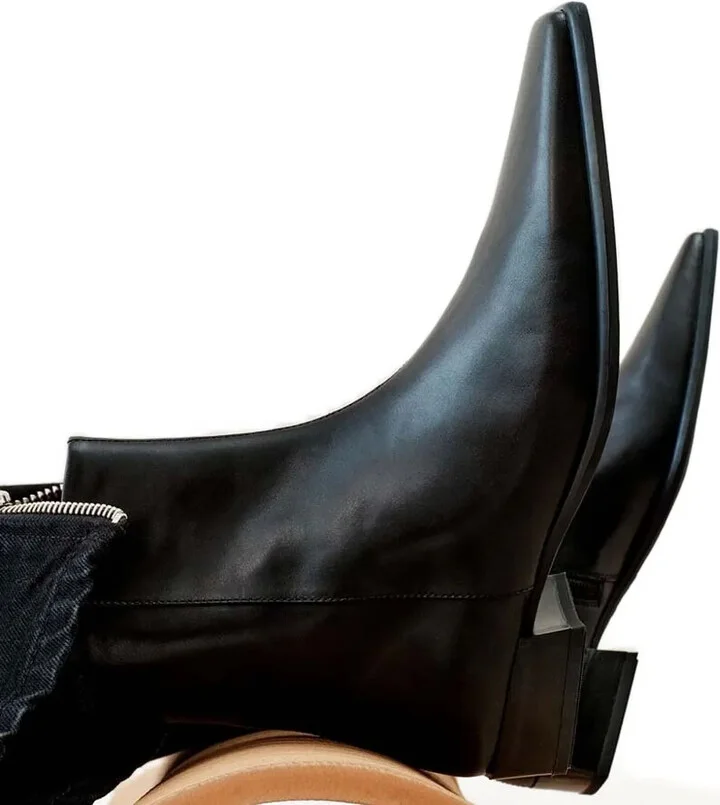 Zip-Detail Pointed-Toe Boots - Image 5