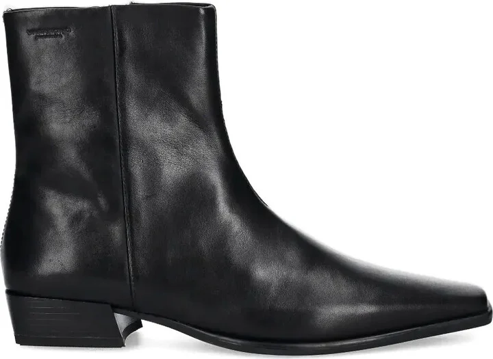 Zip-Detail Pointed-Toe Boots