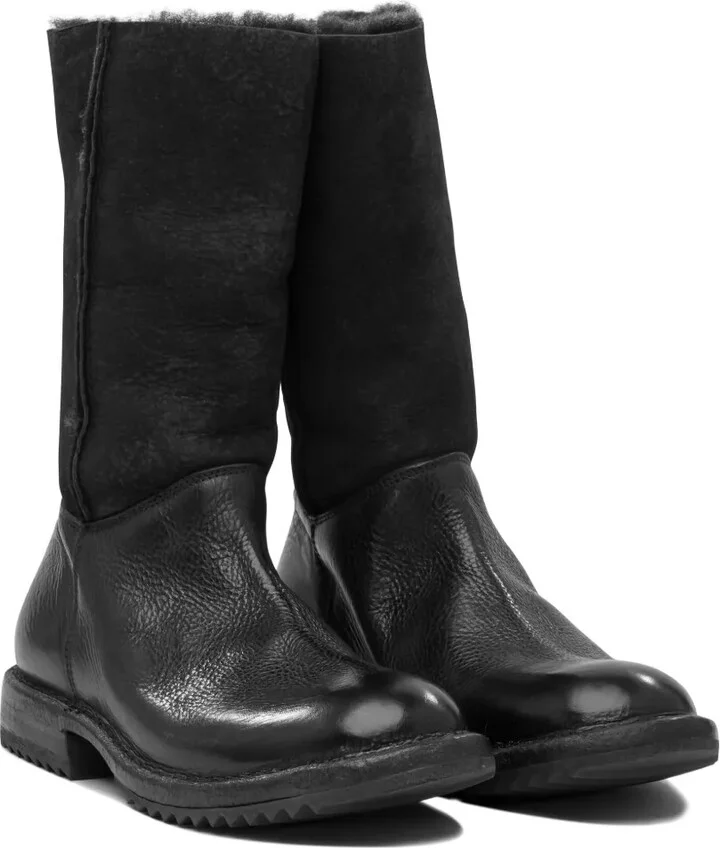 Zip-Detail Shearling-Trim Boots - Image 2
