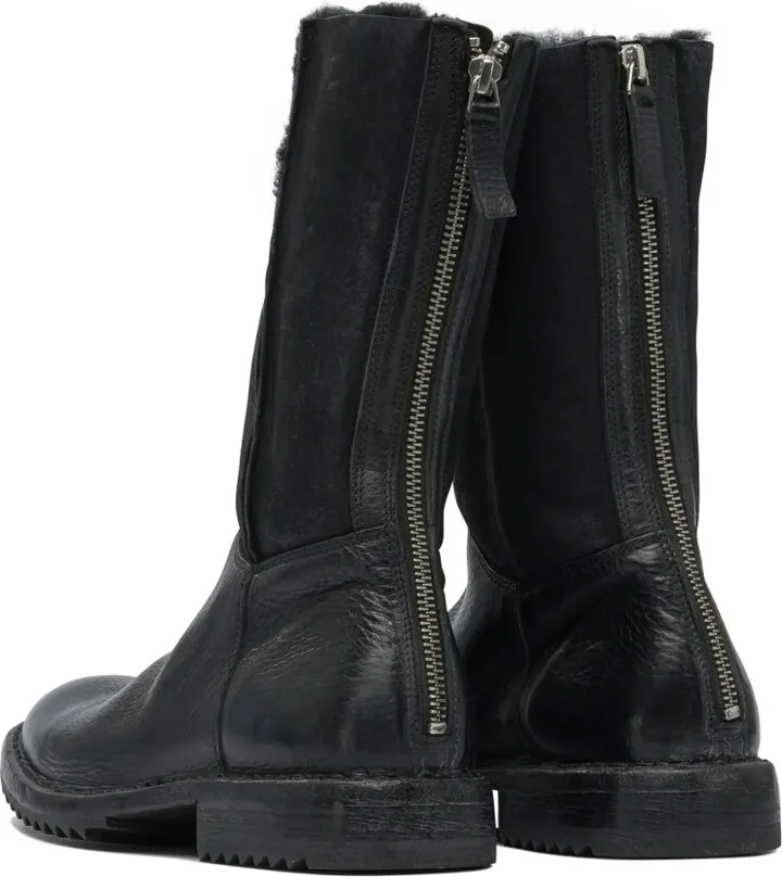 Zip-Detail Shearling-Trim Boots - Image 3