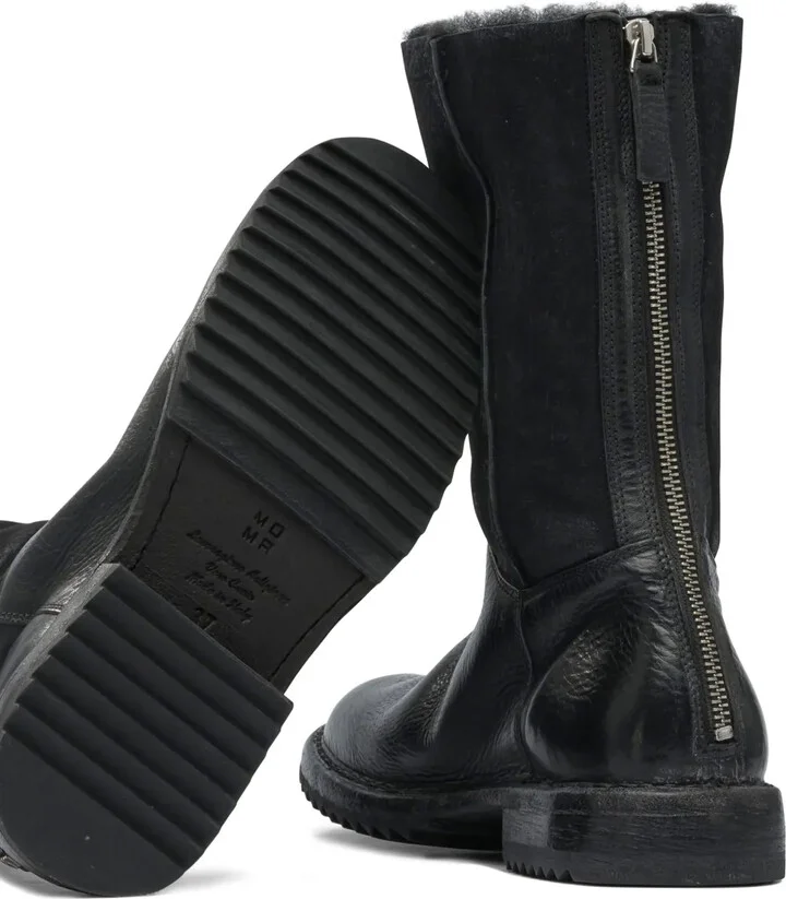 Zip-Detail Shearling-Trim Boots - Image 5