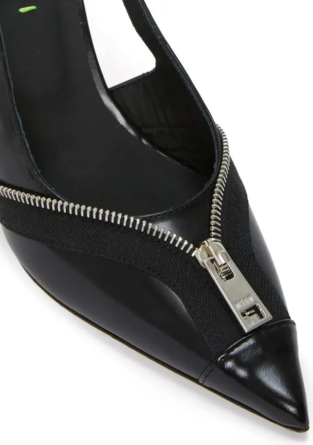 Zip-Detail Slingback Pumps - Image 4