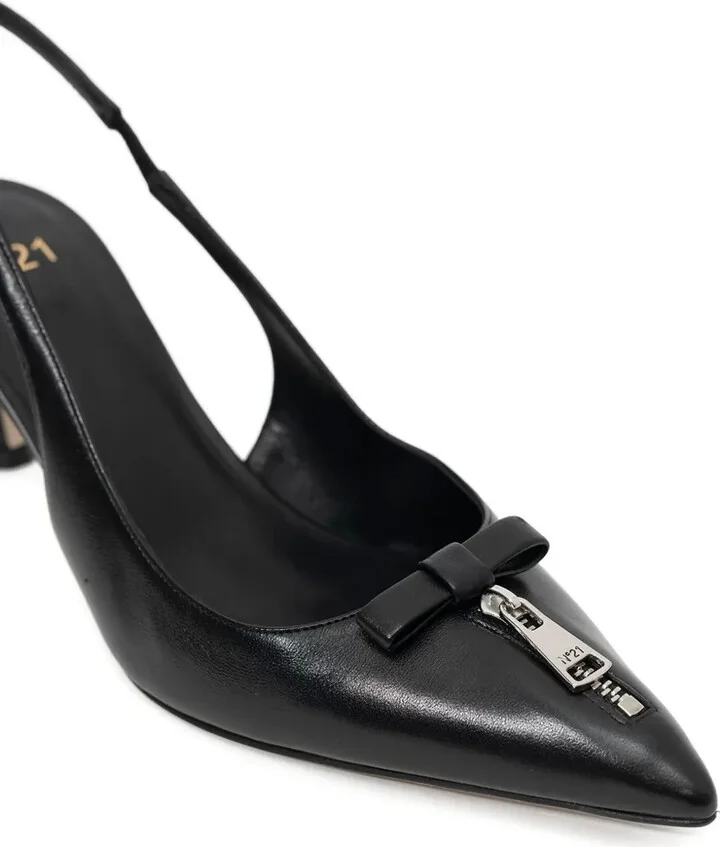 Zip-Detail Slingback Pumps - Image 4