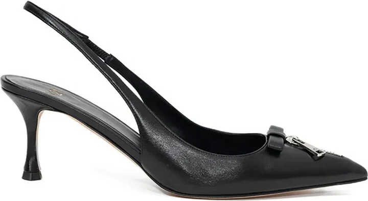 Zip-Detail Slingback Pumps