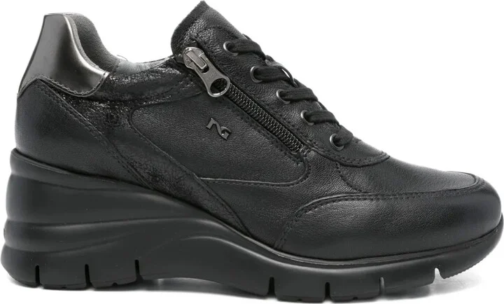 Zip-Detail Sneakers