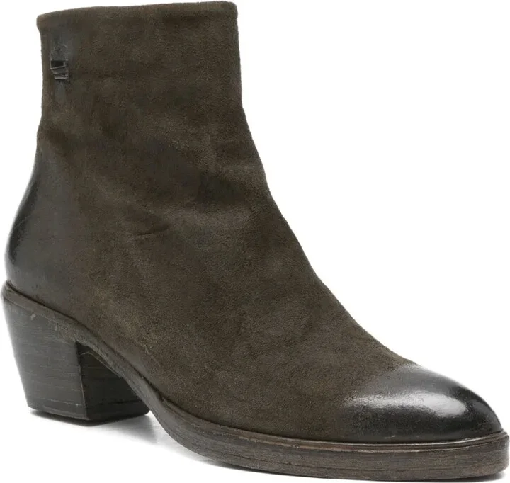 Zip-Detail Suede Boots - Image 2