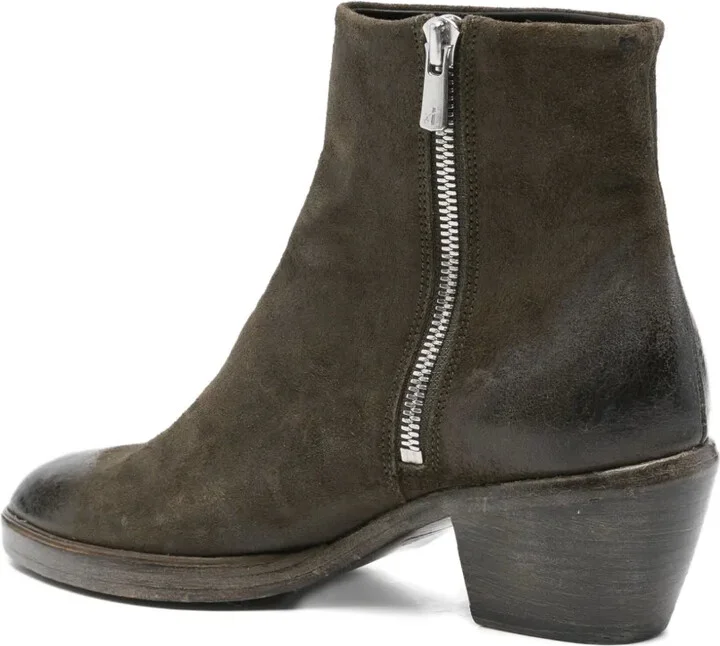 Zip-Detail Suede Boots - Image 3