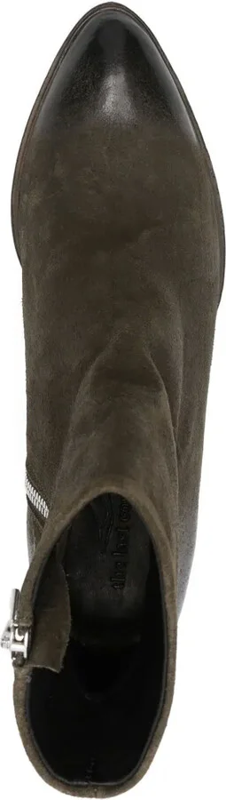 Zip-Detail Suede Boots - Image 4