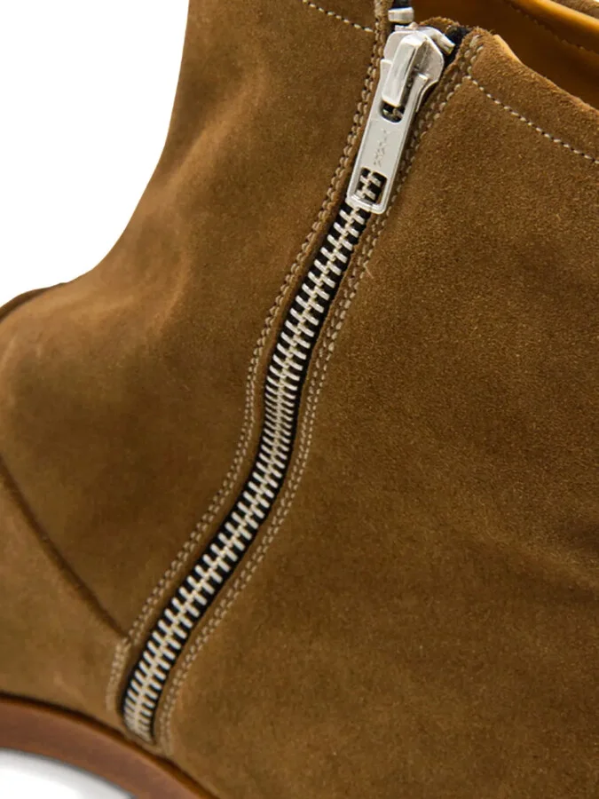 Zip-Detail Suede Boots - Image 3