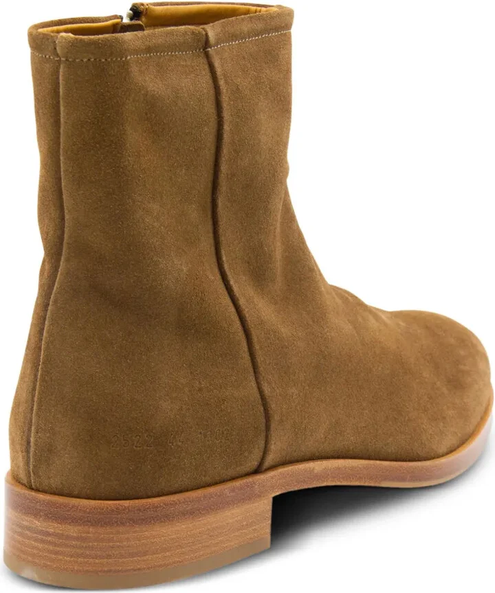 Zip-Detail Suede Boots - Image 5
