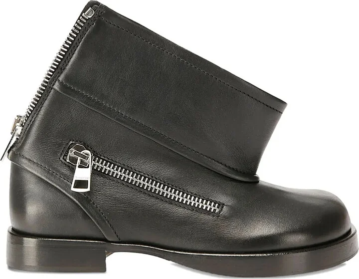 Zip-Detailed Ankle Boots