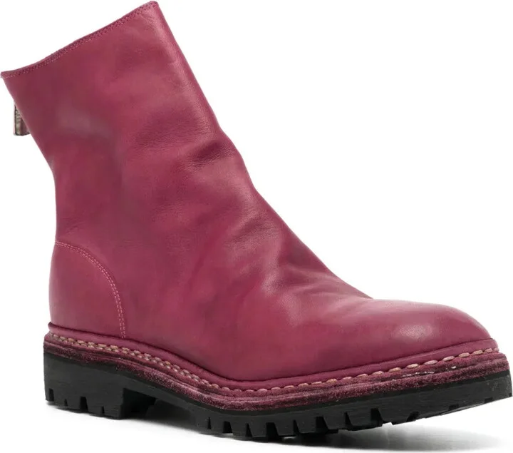 Zip-Fastened Leather Boots - Image 2