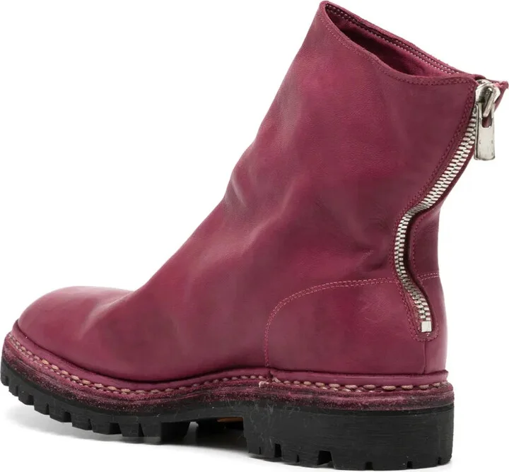 Zip-Fastened Leather Boots - Image 3