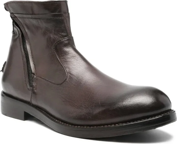 Zip-Fastening Leather Boots - Image 2