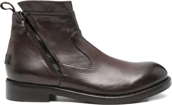 Zip-Fastening Leather Boots