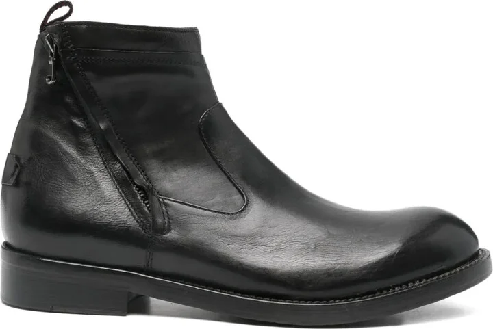 Zip-Fastening Leather Boots