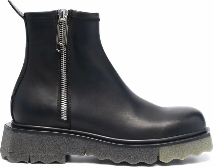 Zip-Fastening Sponge Ankle Boots