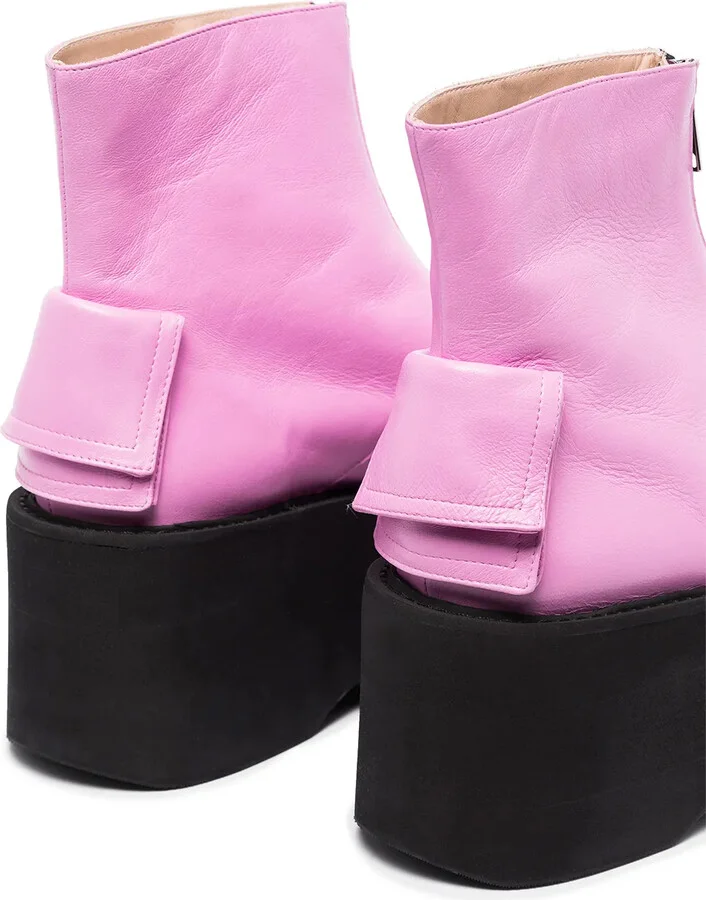Zip-Front 80mm Platform Boots - Image 2